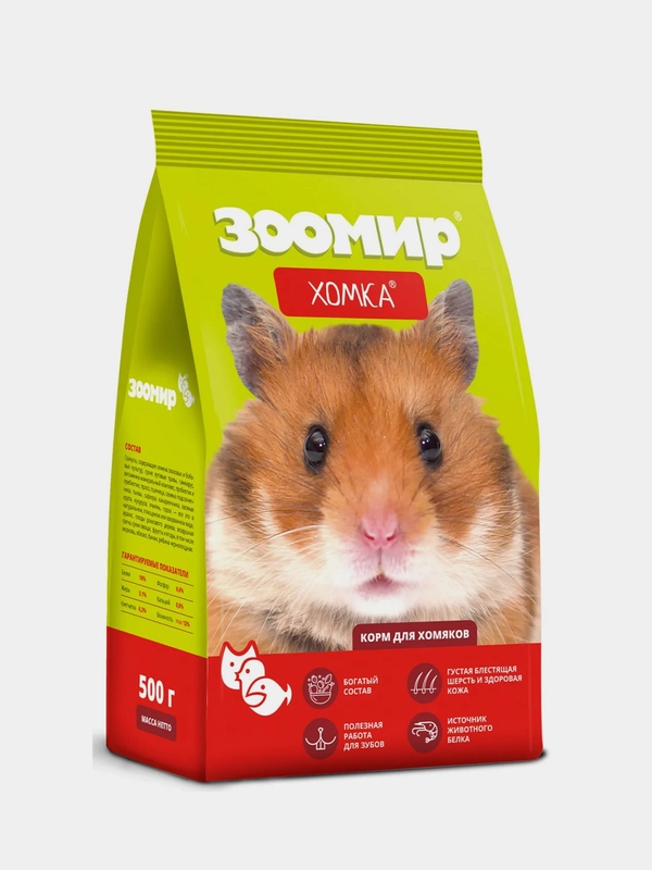 ЗООМИР Хомка - корм для хомяков и мелких грызунов 500 г
