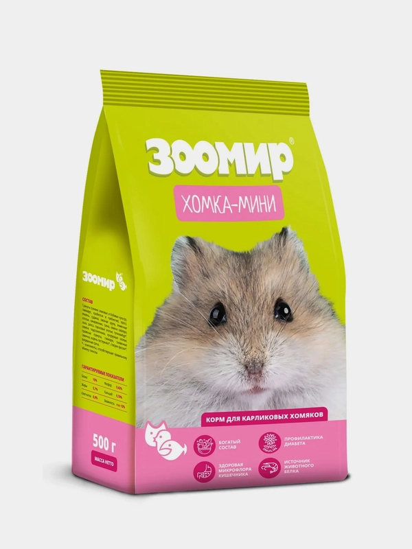 ЗООМИР Хомка-МИНИ - корм для карликовых хомяков 500 г