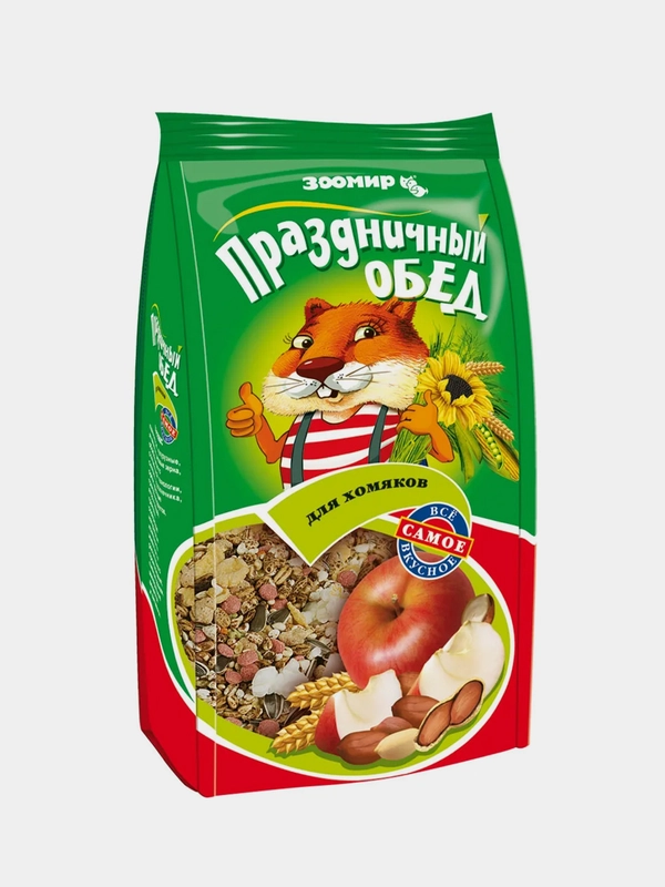 ЗООМИР "Праздничный обед" корм-лакомство для хомяков 250 г