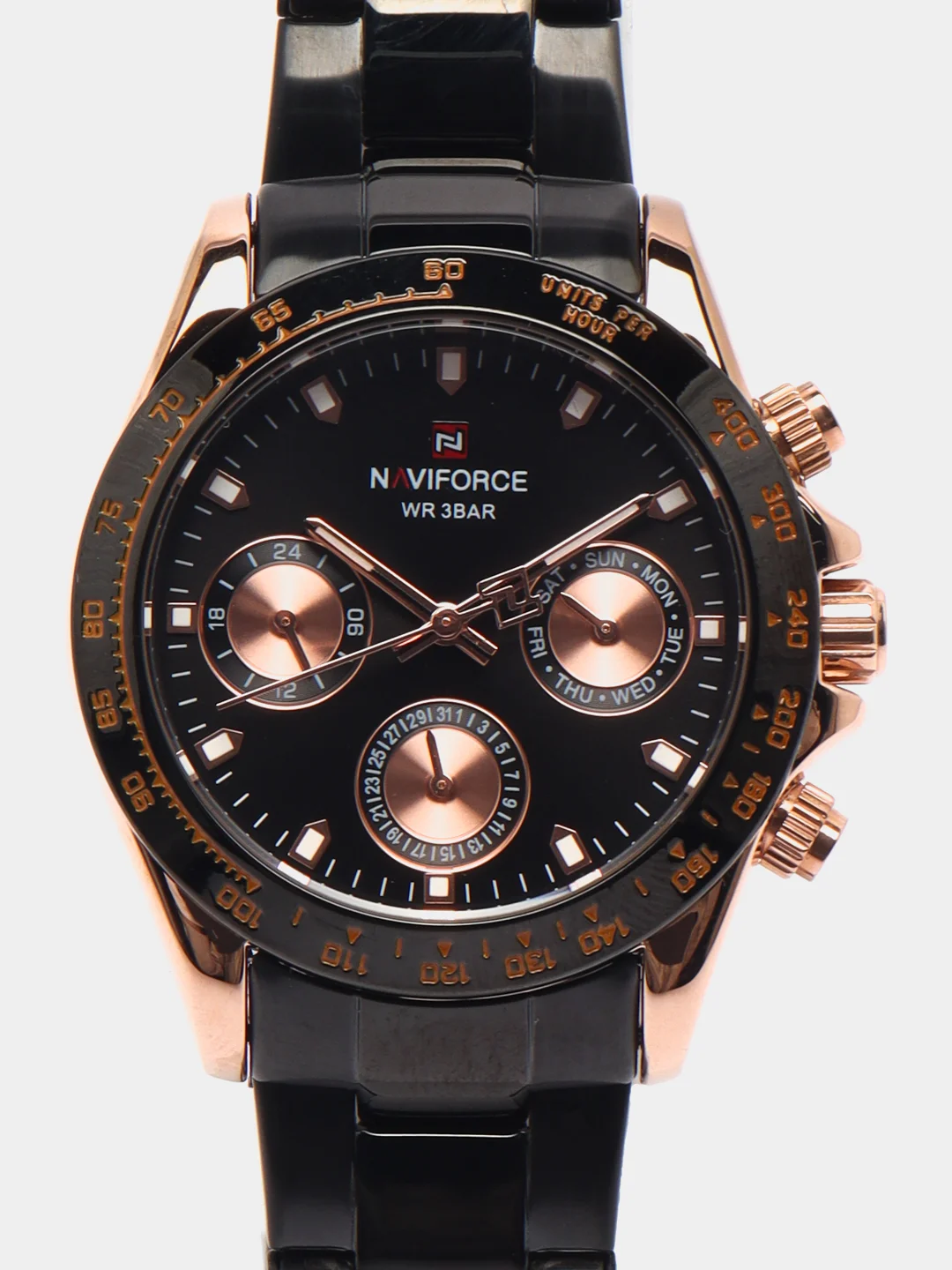 Черный наручные часы Naviforce NF9193 с хронографом, в подарочной упаковке