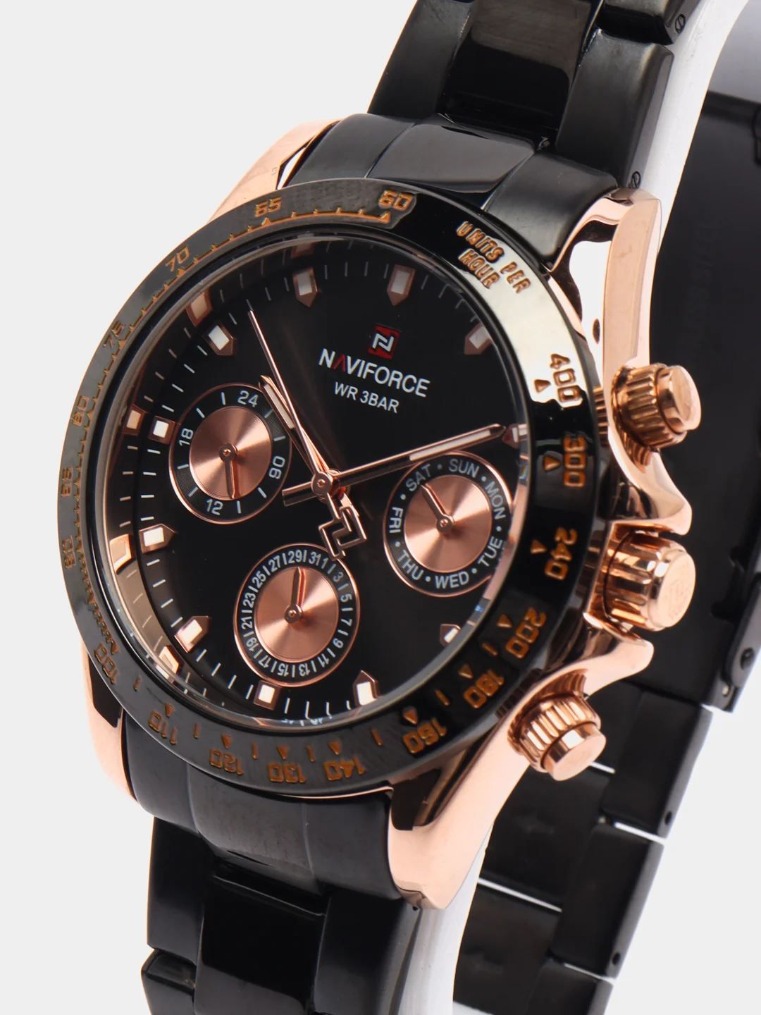 Черный наручные часы Naviforce NF9193 с хронографом, в подарочной упаковке