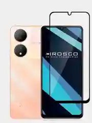 Прозрачный стекло для Vivo Y100 защитное ROSCO прозрачное с олеофобным покрытием и черной рамкой
