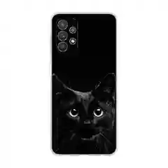 Зелёный хаки силиконовый чехол на Samsung Galaxy A32 / Самсунг А32 прозрачный с рисунком, защита камеры