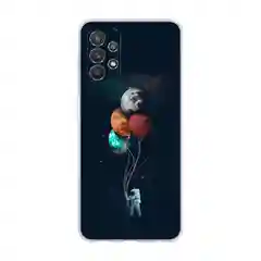 Марсала силиконовый чехол на Samsung Galaxy A32 / Самсунг А32 прозрачный с рисунком, защита камеры