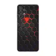 Тёмно-бордовый силиконовый чехол на Samsung Galaxy A32 / Самсунг А32 прозрачный с рисунком, защита камеры