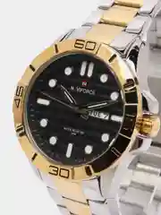 Серый мужские наручные часы Naviforce NF9198 с календарём, в подарочной упаковке