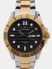 Серый мужские наручные часы Naviforce NF9198 с календарём, в подарочной упаковке