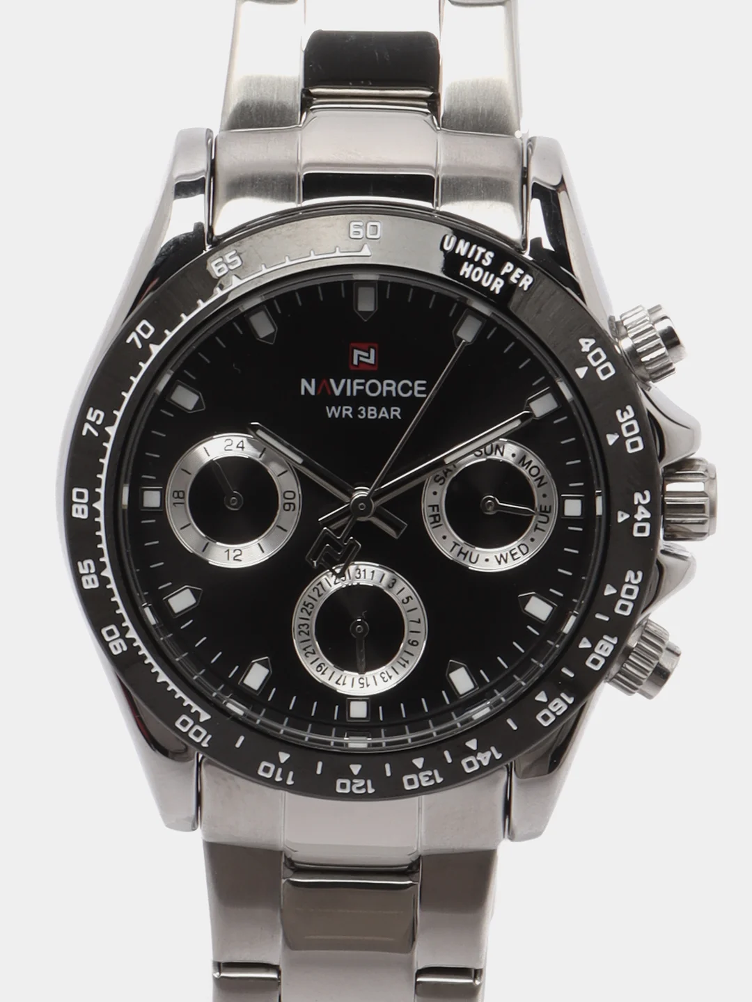 Хром наручные часы Naviforce NF9193 с хронографом, в подарочной упаковке