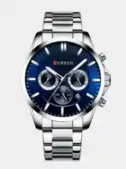 Синий мужские наручные часы Curren 8358 с хронографом в подарочной упаковке