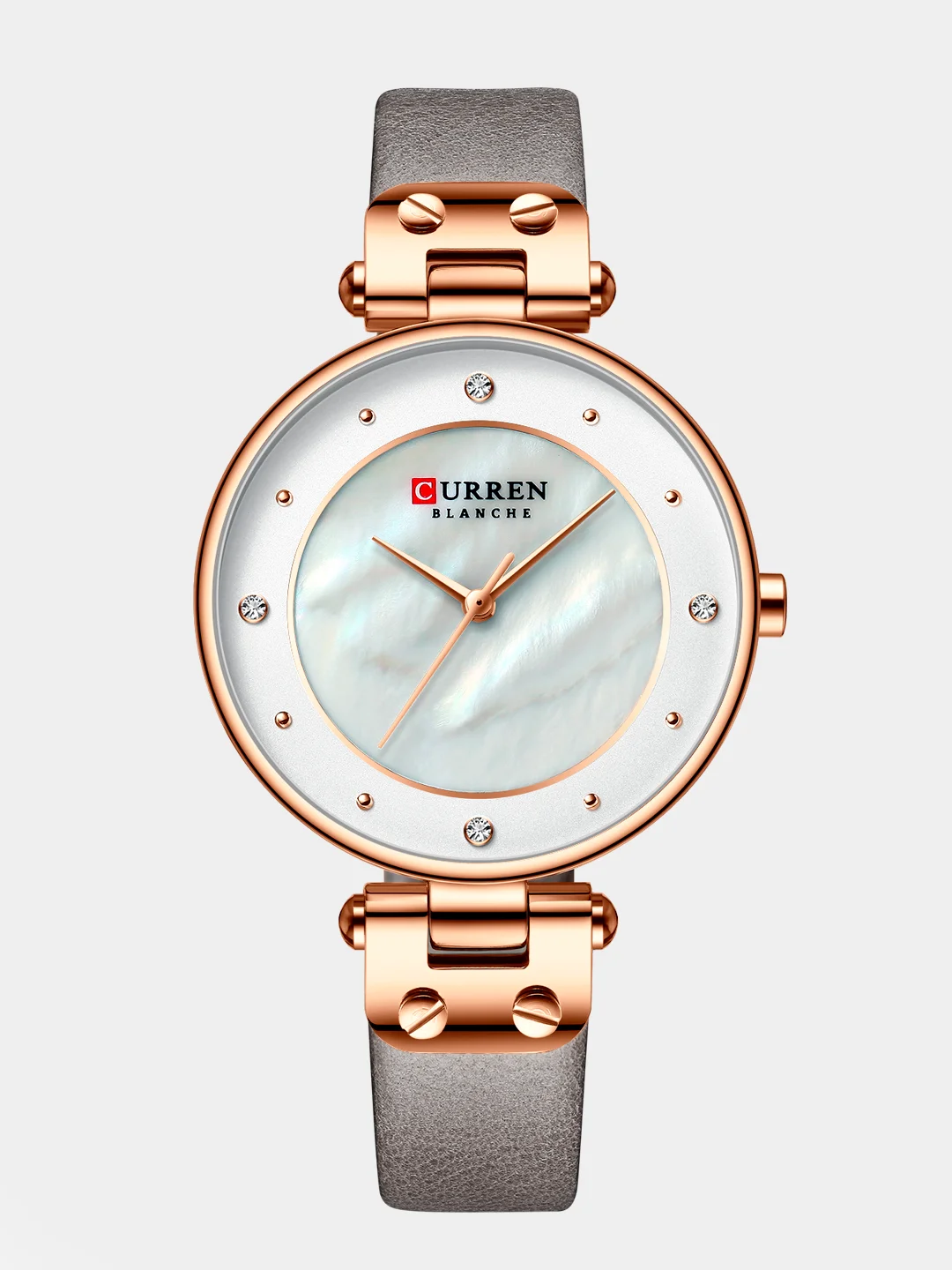 Серый женские наручные часы Curren 9056 в подарочной упаковке