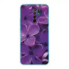 Вишнёвый силиконовый чехол на Xiaomi Redmi 9 / Сяоми Редми 9 прозрачный, с рисунком, защита камеры