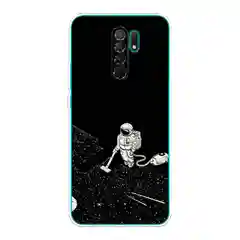 Карамельный силиконовый чехол на Xiaomi Redmi 9 / Сяоми Редми 9 прозрачный, с рисунком, защита камеры