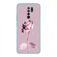 Коралловый меланж силиконовый чехол на Xiaomi Redmi 9 / Сяоми Редми 9 прозрачный, с рисунком, защита камеры