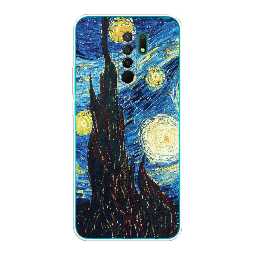 Лимонный силиконовый чехол на Xiaomi Redmi 9 / Сяоми Редми 9 прозрачный, с рисунком, защита камеры