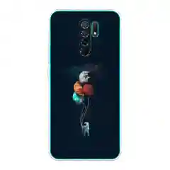 Марсала силиконовый чехол на Xiaomi Redmi 9 / Сяоми Редми 9 прозрачный, с рисунком, защита камеры