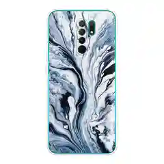 Сиреневый силиконовый чехол на Xiaomi Redmi 9 / Сяоми Редми 9 прозрачный, с рисунком, защита камеры