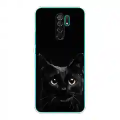 Зелёный хаки силиконовый чехол на Xiaomi Redmi 9 / Сяоми Редми 9 прозрачный, с рисунком, защита камеры