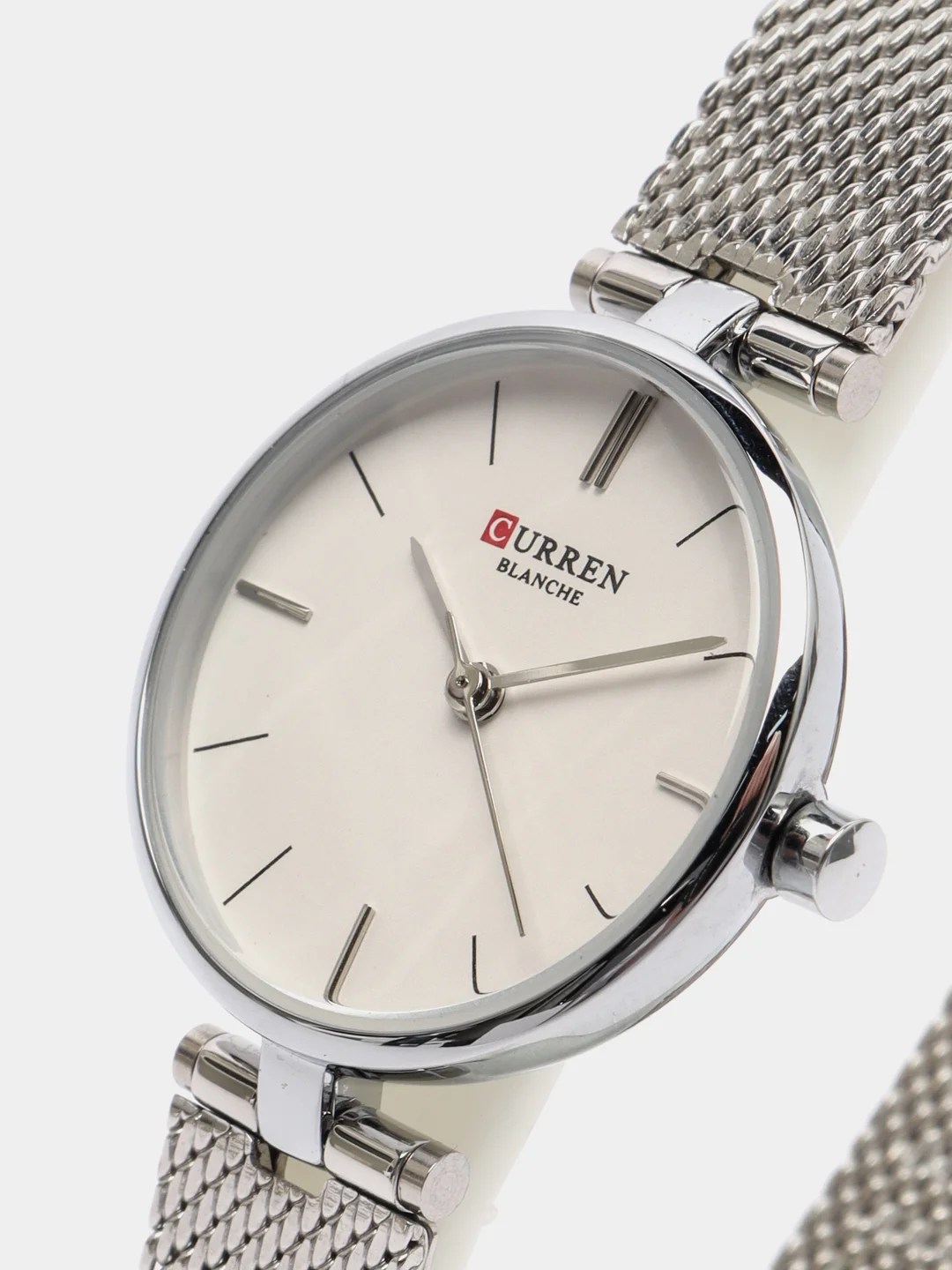 Серебряный женские наручные часы Curren 9038 в подарочной упаковке