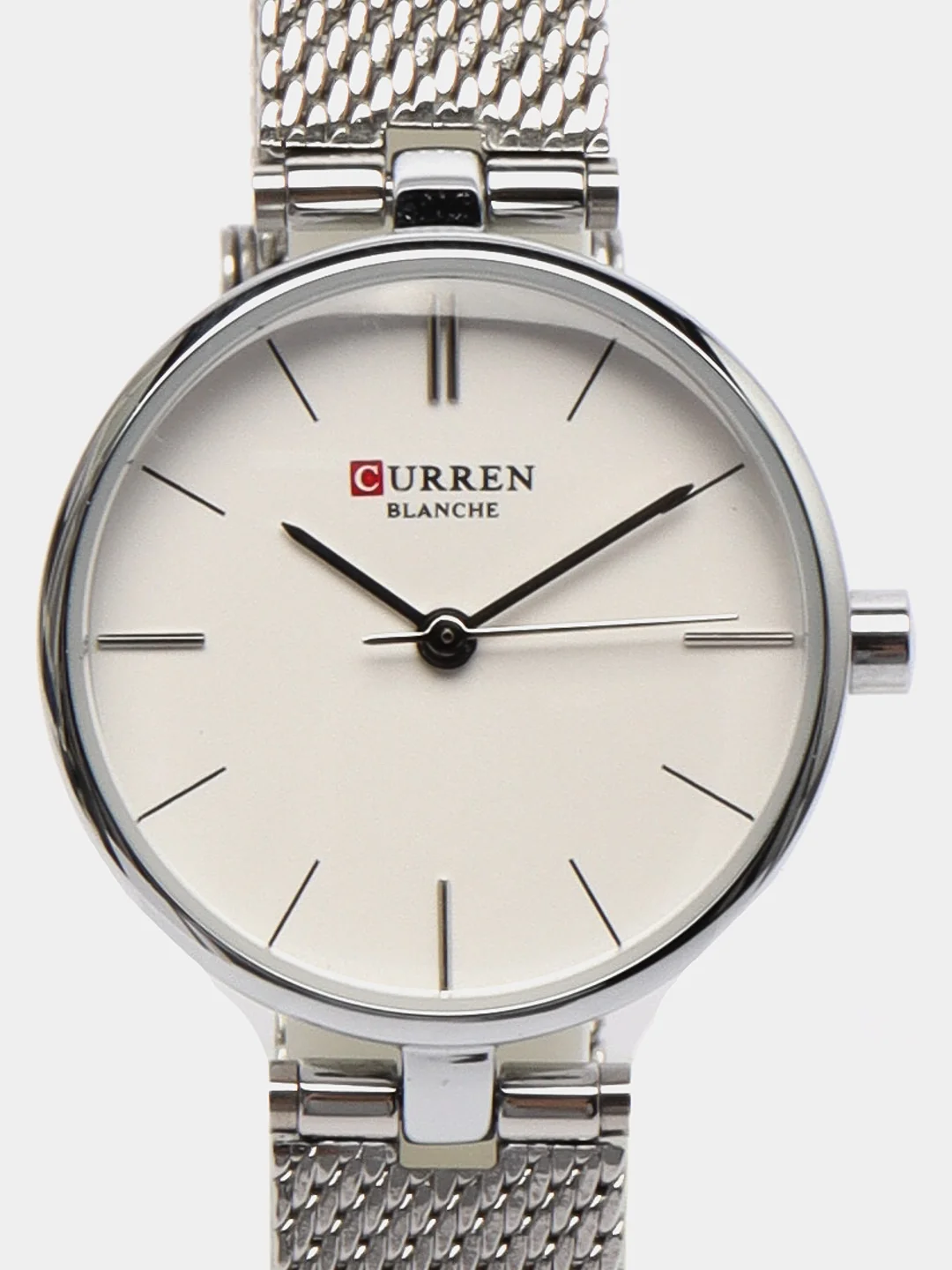 Серебряный женские наручные часы Curren 9038 в подарочной упаковке
