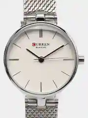 Серебряный женские наручные часы Curren 9038 в подарочной упаковке