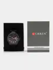 Черный мужские наручные часы Curren 8375 с календарем в подарочной упаковке