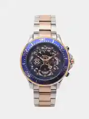 Темно-синий мужские наручные часы-скелетоны Lige LG8948 с хронографом, в подарочной упаковке
