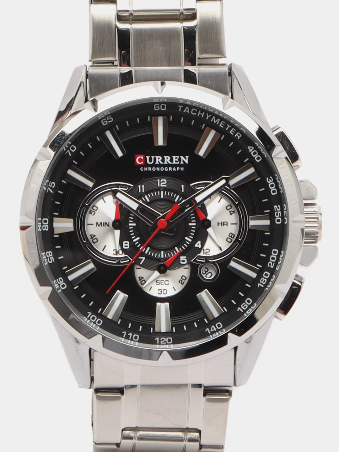 Угольный мужские наручные часы Curren 8363 c хронографом в подарочной упаковке