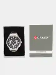 Угольный мужские наручные часы Curren 8363 c хронографом в подарочной упаковке