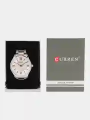 Серебряный мужские наручные часы Curren 8383 в подарочной упаковке