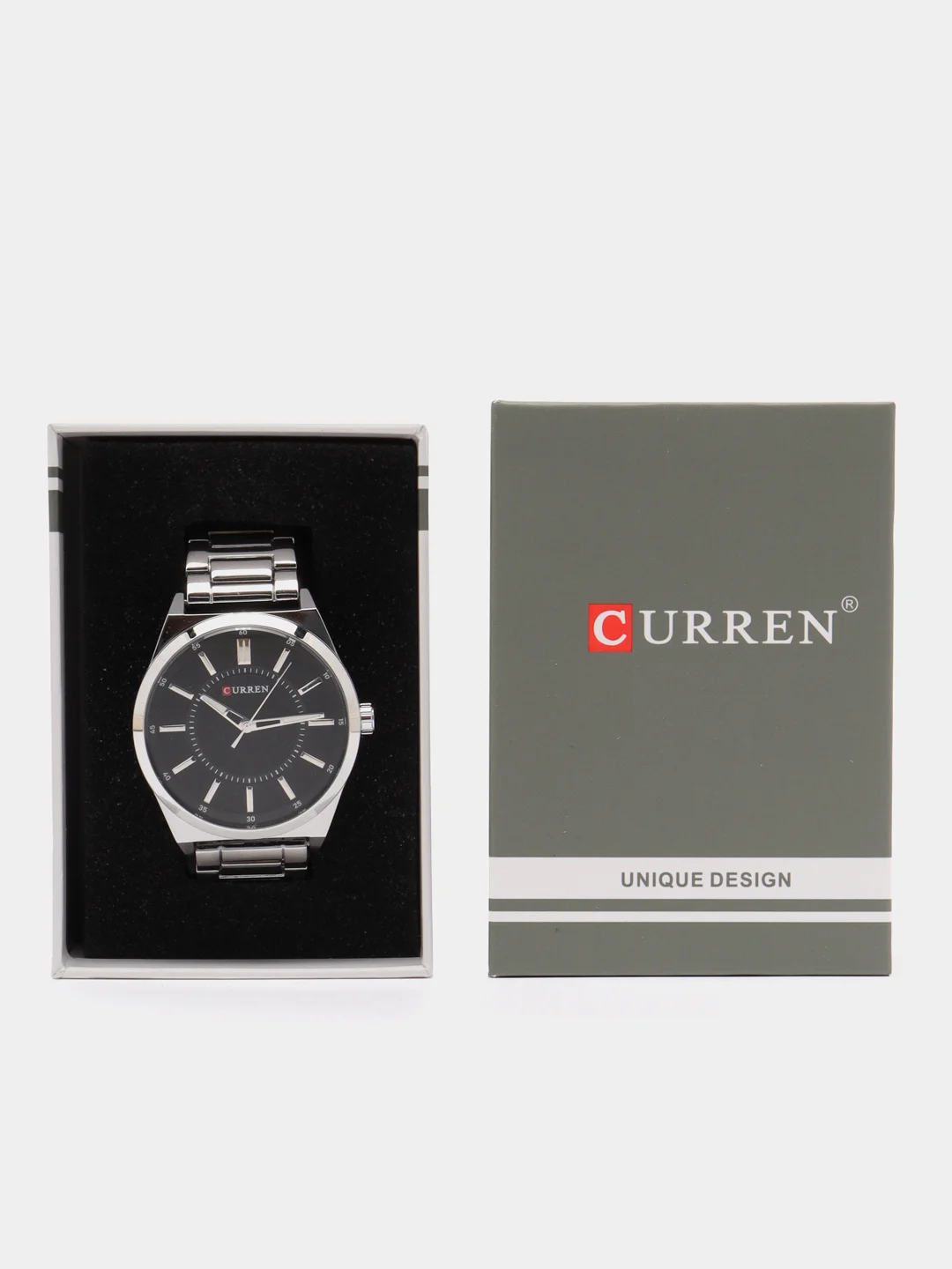 Черный мужские наручные часы Curren 8407 в подарочной упаковке