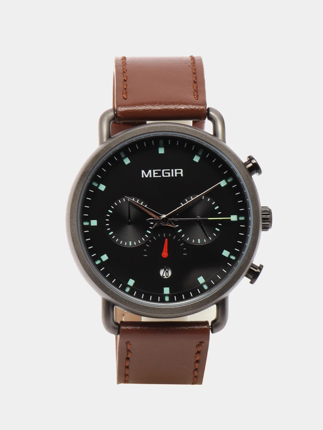Коричневый мужские наручные часы Megir ML2159G в подарочной упаковке