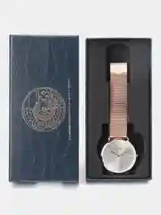 Серебряный мужские наручные часы Lige 9895, в подарочной упаковке