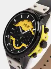 Желтый мужские наручные часы Megir ML2080G, с хронографом, в подарочной упаковке