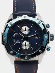 Синий наручные часы Megir ML2092G, с хронографом, мужские, в подарочной упаковке