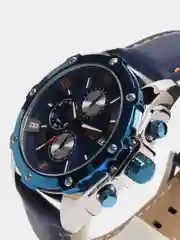 Синий наручные часы Megir ML2092G, с хронографом, мужские, в подарочной упаковке