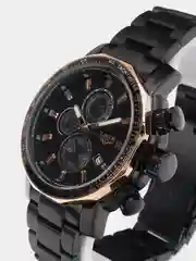 Черный мужские наручные часы Lige 9902 с хронографом, в подарочной упаковке