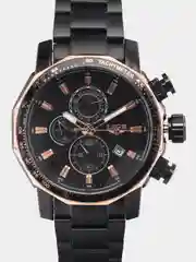 Черный мужские наручные часы Lige 9902 с хронографом, в подарочной упаковке