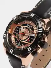Золотой мужские наручные часы Megir ML2118G с хронографом, в подарочной упаковке