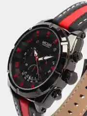 Красный мужские наручные часы Megir ML2076G, с хронографом, в подарочной упаковке