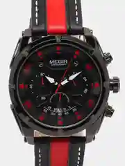 Красный мужские наручные часы Megir ML2076G, с хронографом, в подарочной упаковке