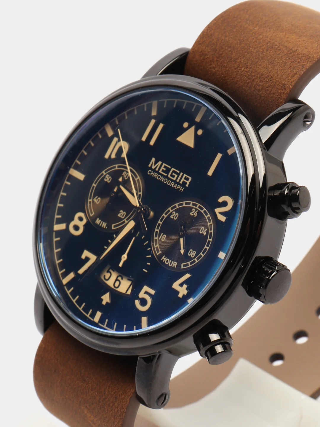 Хаки мужские наручные часы Megir ML2149G с хронографом, в подарочной упаковке