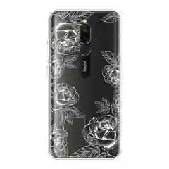 Бежевый меланж силиконовый чехол на Xiaomi Redmi 8 / Сяоми Редми 8 прозрачный, с рисунком, защита камеры