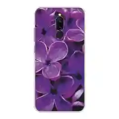 Вишнёвый силиконовый чехол на Xiaomi Redmi 8 / Сяоми Редми 8 прозрачный, с рисунком, защита камеры