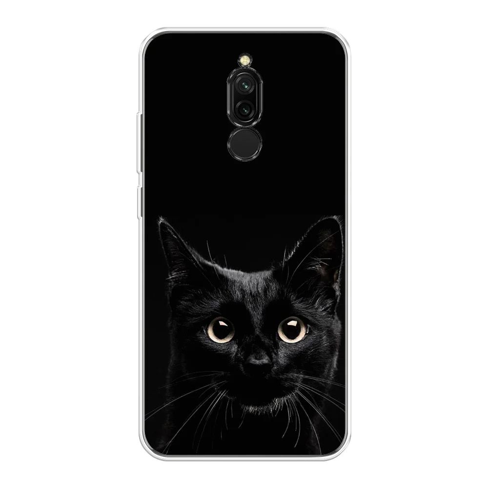 Зелёный хаки силиконовый чехол на Xiaomi Redmi 8 / Сяоми Редми 8 прозрачный, с рисунком, защита камеры
