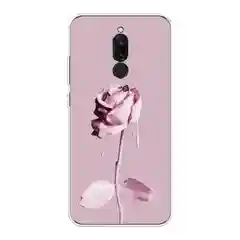 Коралловый меланж силиконовый чехол на Xiaomi Redmi 8 / Сяоми Редми 8 прозрачный, с рисунком, защита камеры