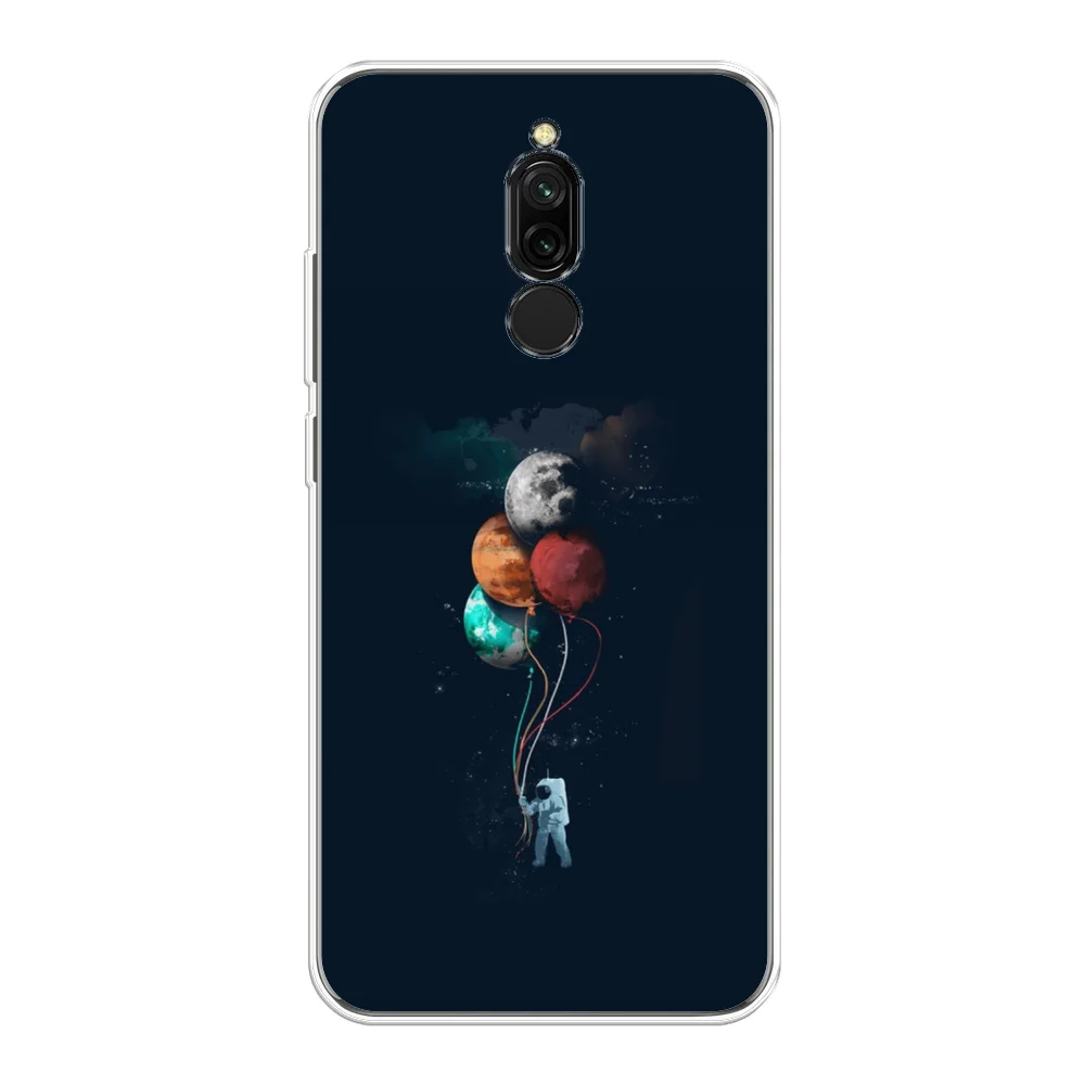 Марсала силиконовый чехол на Xiaomi Redmi 8 / Сяоми Редми 8 прозрачный, с рисунком, защита камеры