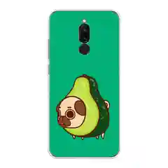 Мятный силиконовый чехол на Xiaomi Redmi 8 / Сяоми Редми 8 прозрачный, с рисунком, защита камеры