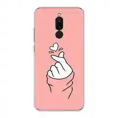 Пастельно-коралловый силиконовый чехол на Xiaomi Redmi 8 / Сяоми Редми 8 прозрачный, с рисунком, защита камеры