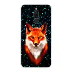 Рыжий силиконовый чехол на Xiaomi Redmi 8 / Сяоми Редми 8 прозрачный, с рисунком, защита камеры
