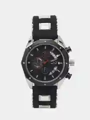 Серебряный мужские наручные часы Lige 8908 c хронографом, в подарочной упаковке